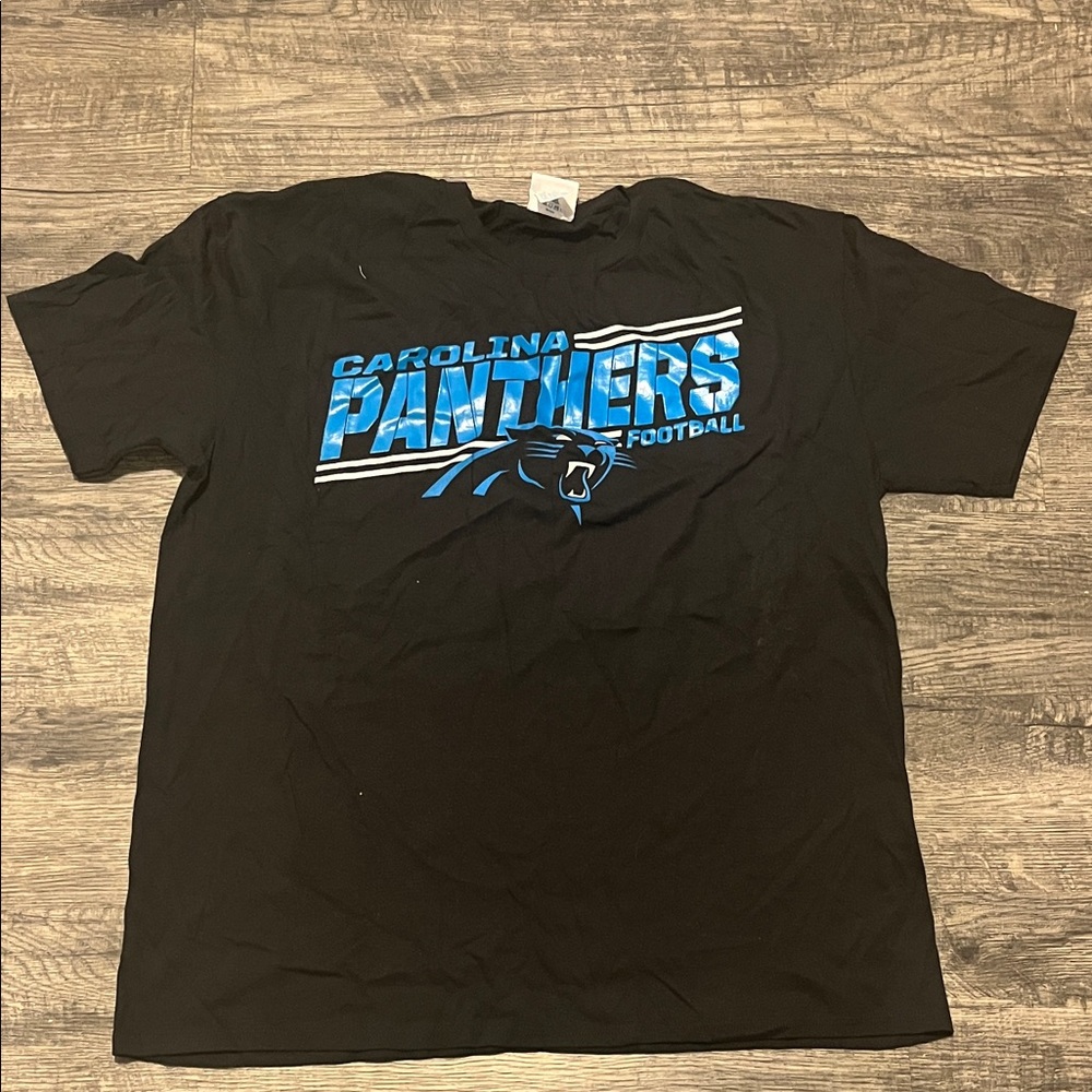 Carolina Panthers Black and Blue Short Sleeve Tee